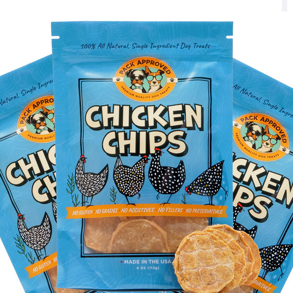 Pack Approved Chicken Chips for Dogs - 3 Pack