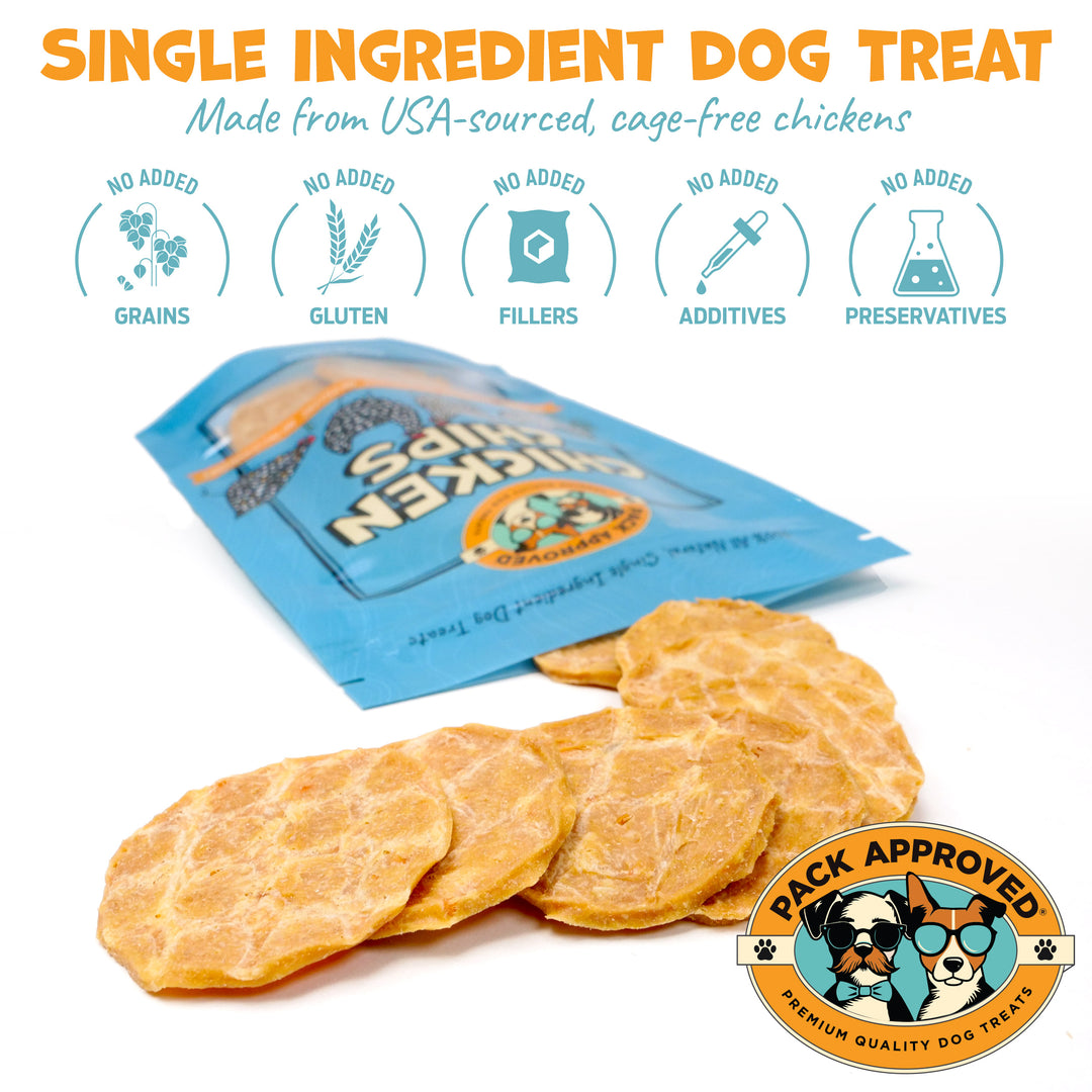 Pack Approved Chicken Chips for Dogs - 4 oz